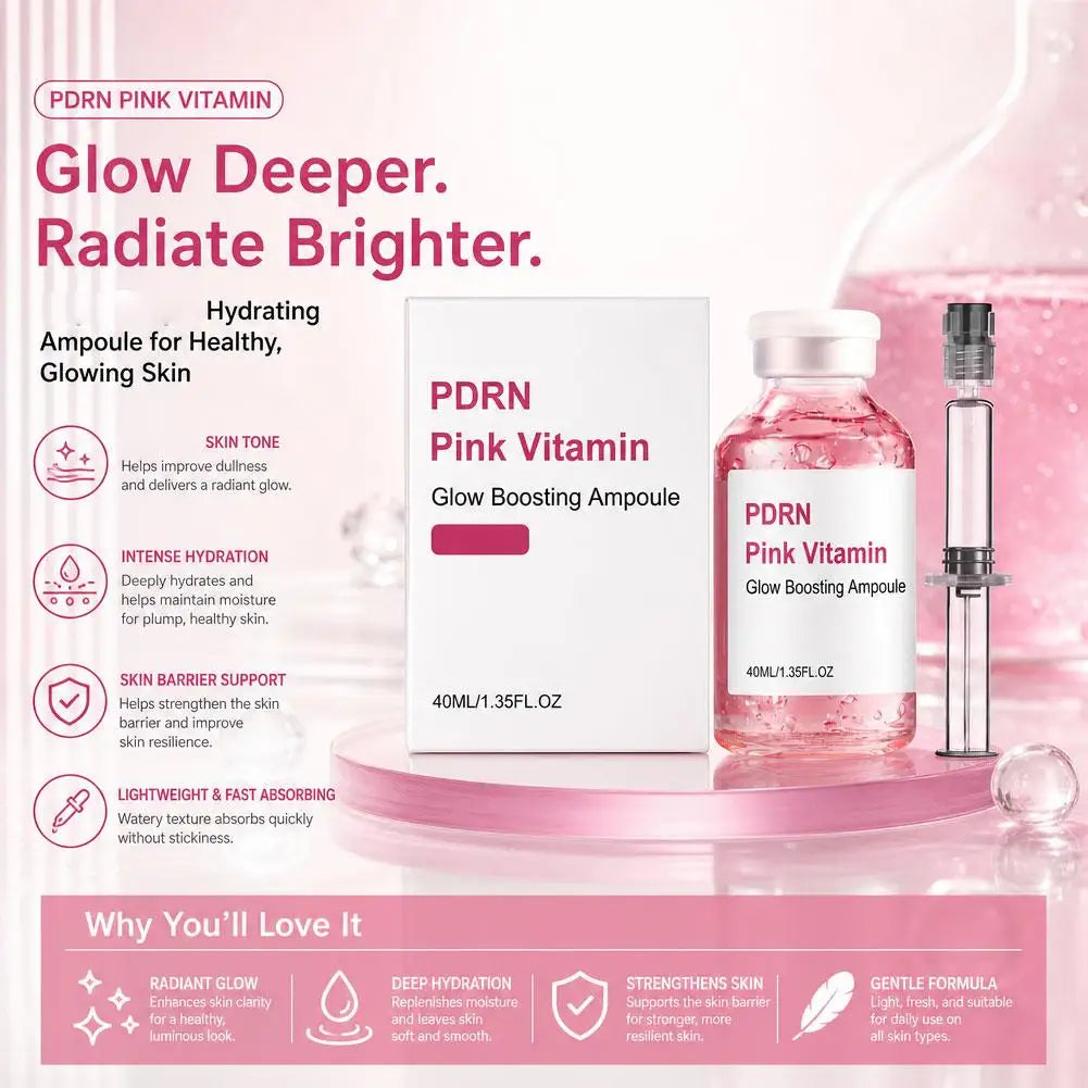 PDRN Pink Vitamin Glow Boosting Face Serum Ampoule 40ml