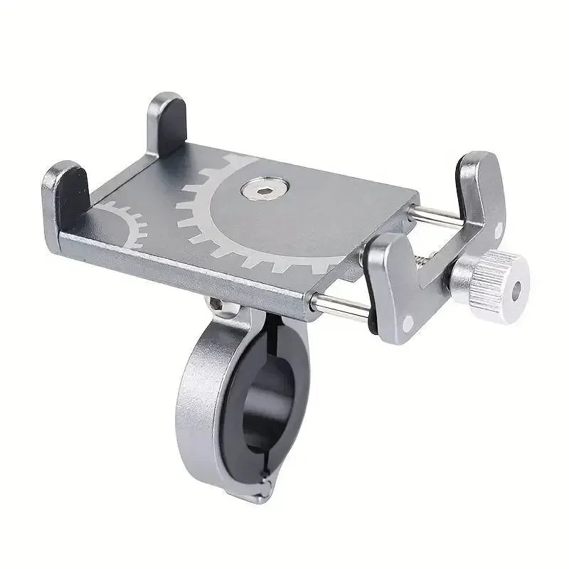 Universal Bike Phone Mount – Metal Handlebar Clip MTB & Moto Bike Phone Mount PRIMED Gray