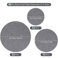 Felt Plate Dividers & Dish Protector Pads – 3 Sizes Plate Protector Pads PRIMED 36 Pieces Round