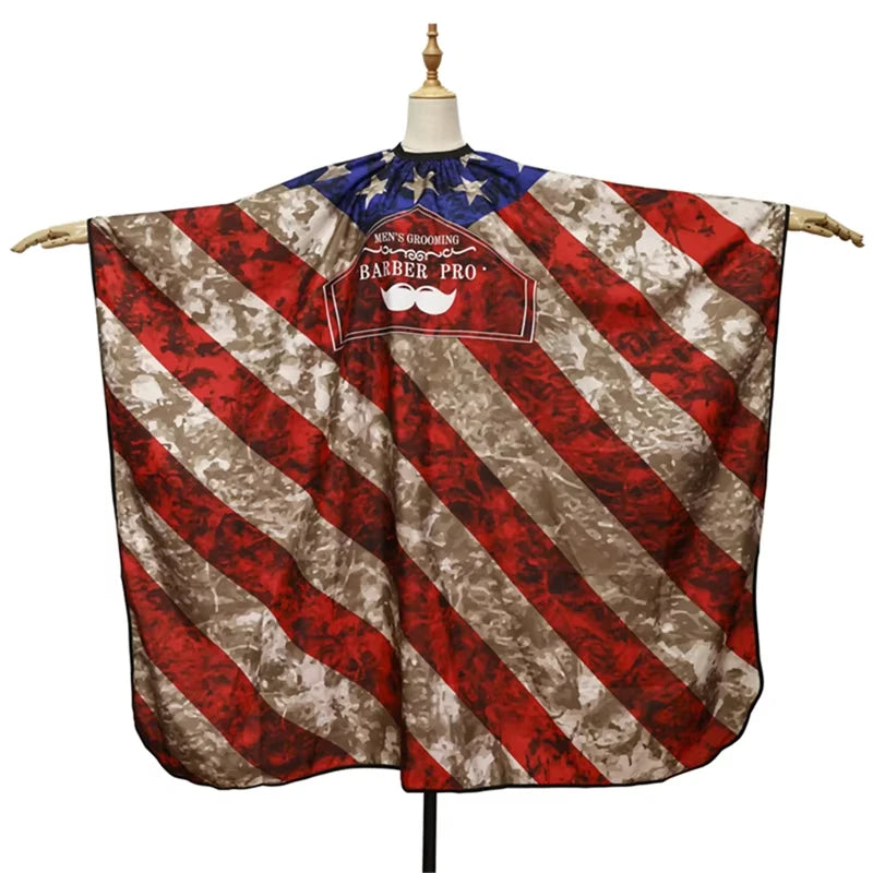 Waterproof Anti-Static Barber Cape – Black Salon Haircut Gown