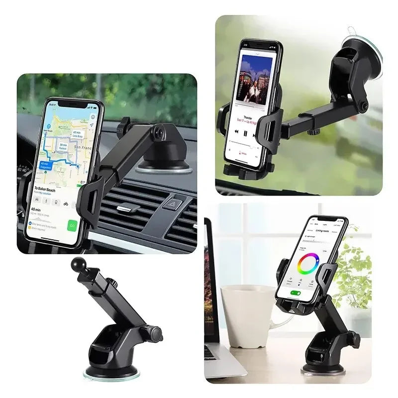 360° Universal Car Phone Holder – Windshield & Dashboard Mount Car Phone Mount PRIMED
