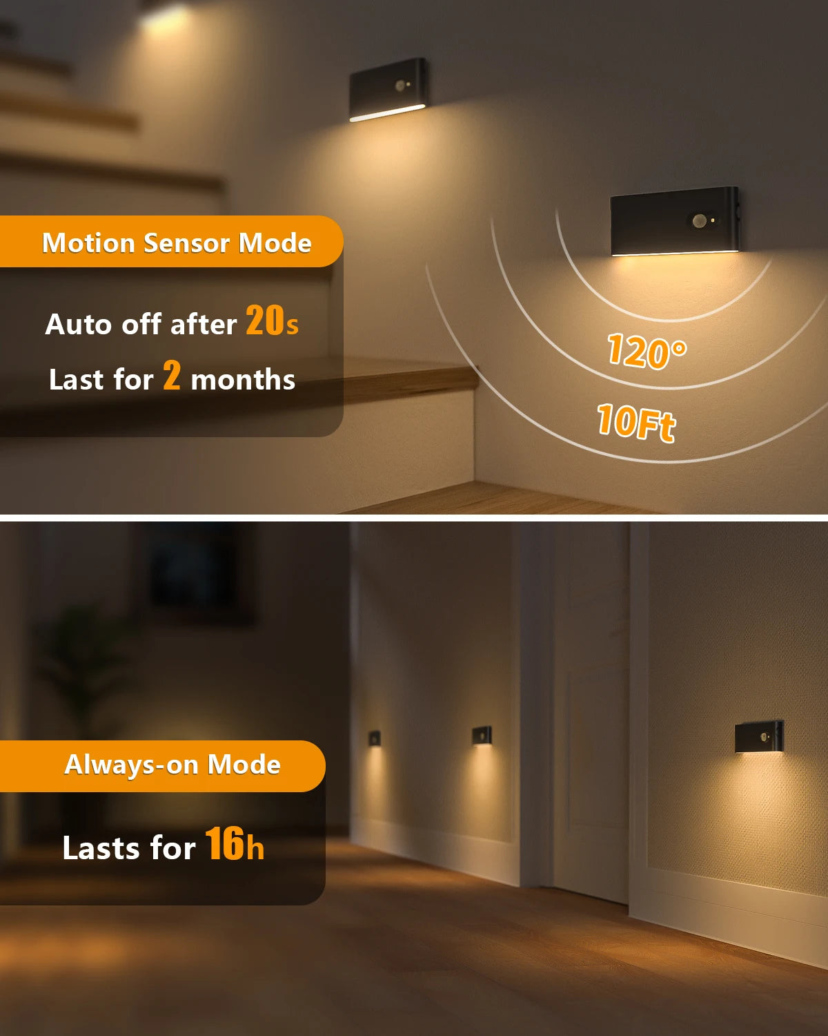 WILLED Motion Sensor Night Light | Rechargeable Warm White LED