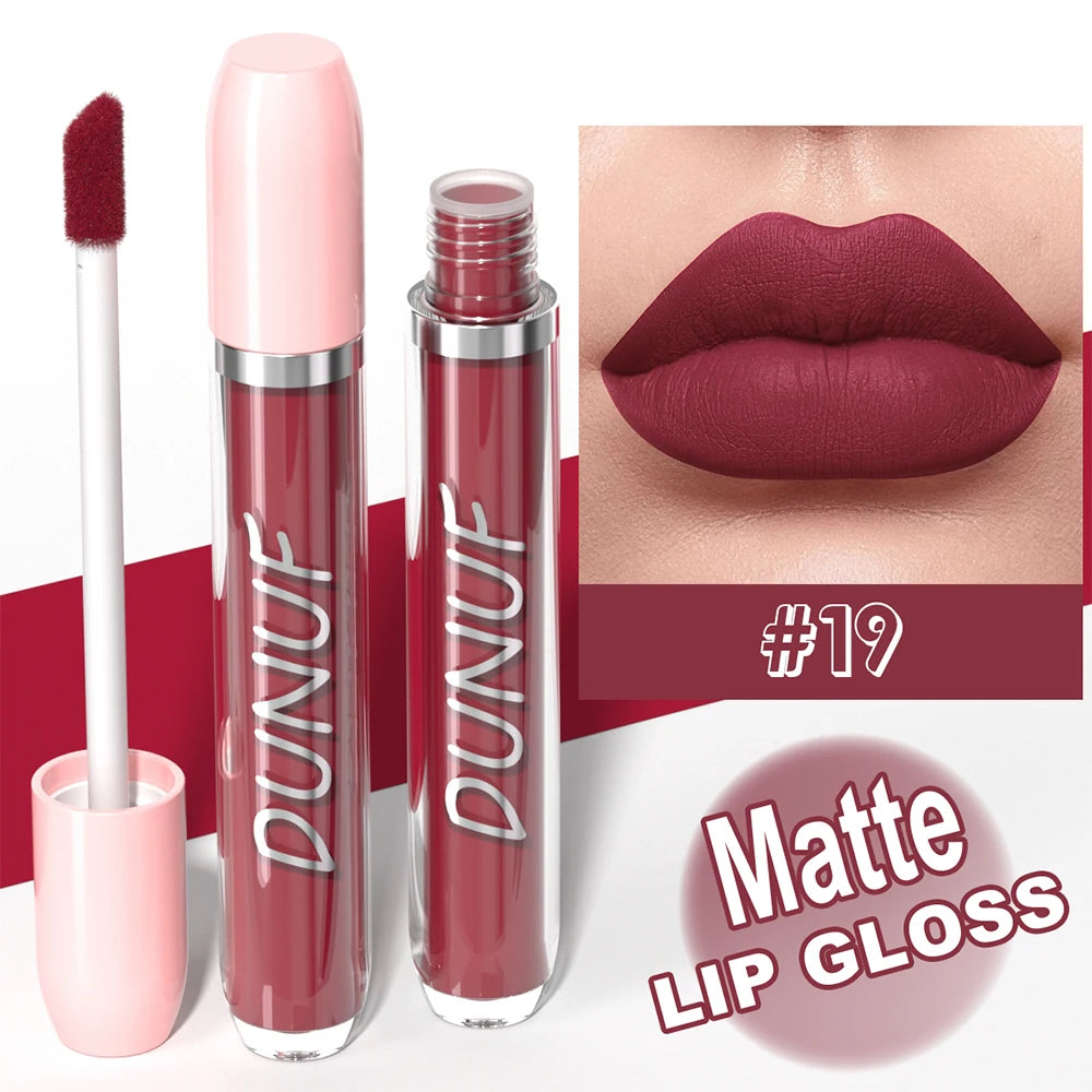 Velvet Matte Liquid Lip Gloss 25 Colors – Waterproof & Long-Lasting