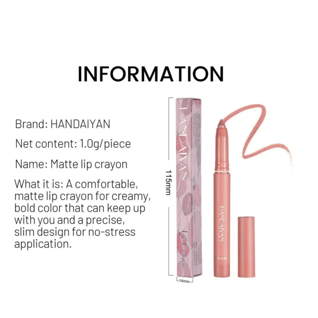 Handaiyan Velvet Matte Lip Liner Pencil – Waterproof Long-Lasting Lip Liner Pencil PRIMED