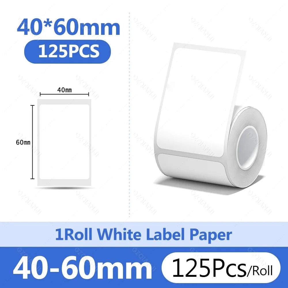Niimbot Thermal Label Rolls – White, Color & Transparent Stickers Thermal Label Rolls PRIMED White 40x60mm