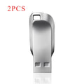 2-Pack Metal USB 2.0 Flash Drive Waterproof | 8GB–128GB USB Flash Drive PRIMED 8 GB silver