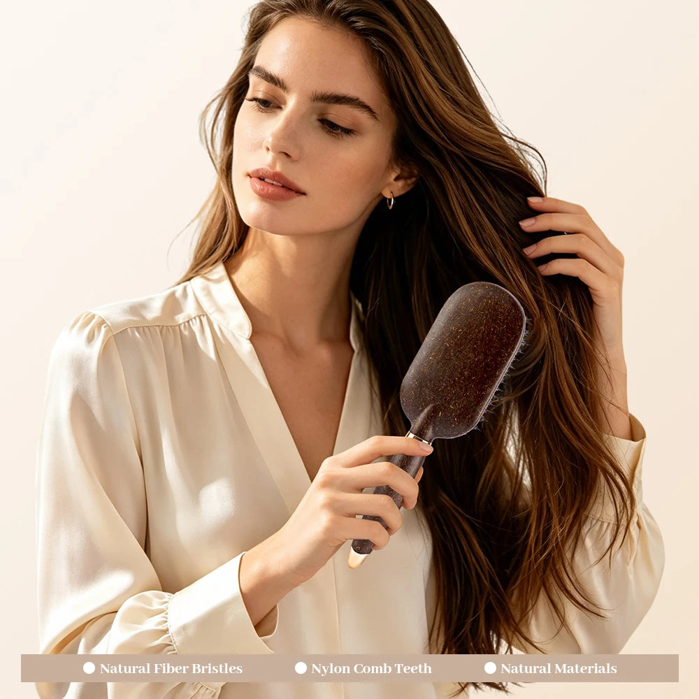 Vintage Coffee Air-Cushion Massage Hair Brush | Detangling