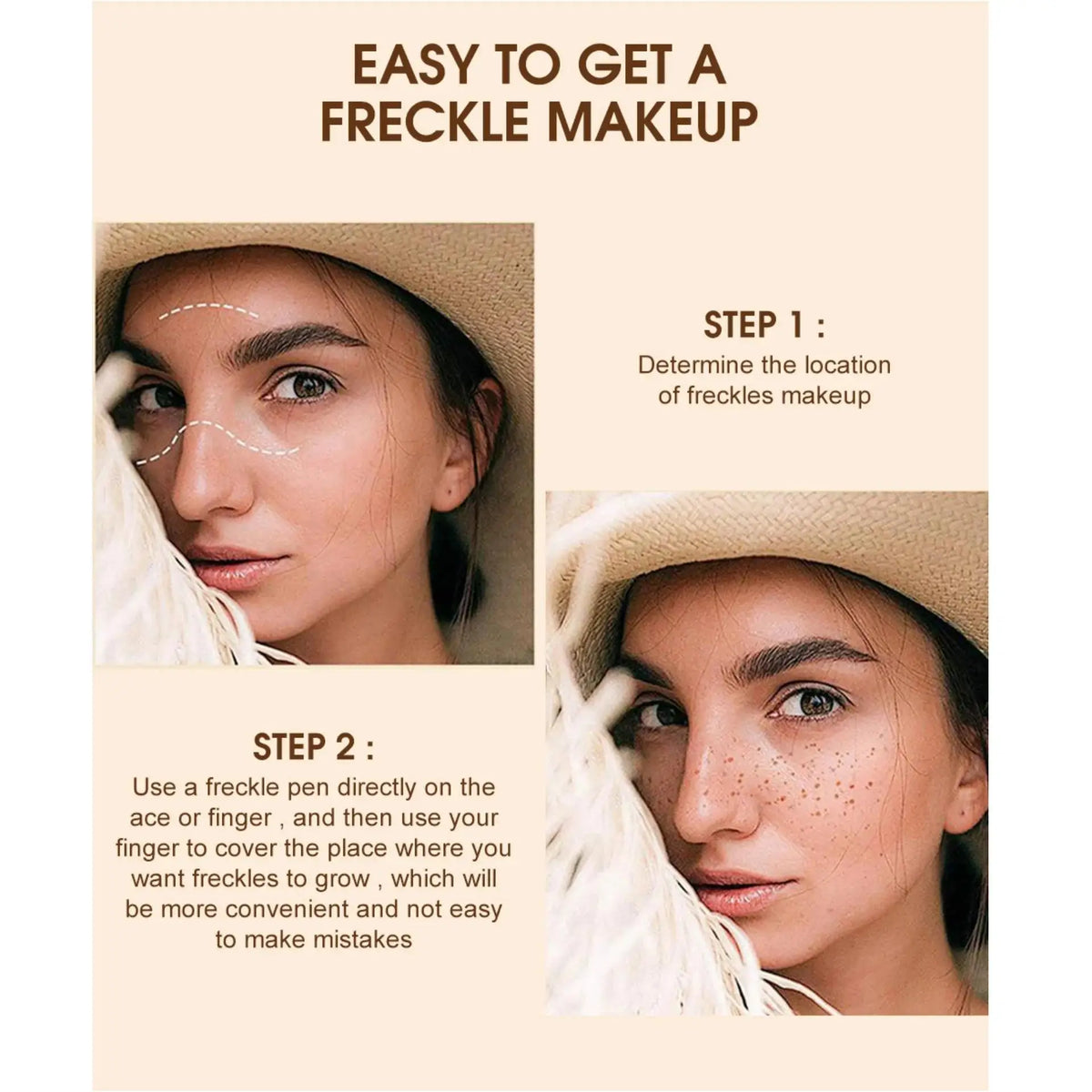 Handaiyan Fake Freckles Pen Set 4PCS – Waterproof Sunkissed