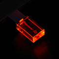 JASTER LED USB Flash Drive 128GB High Speed Crystal Pendrive USB Flash Drive PRIMED Red LED 64 GB