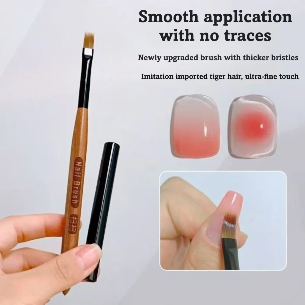 Nail Art Detail Brush – Ombre & Gel Pen Wooden Handle Tool