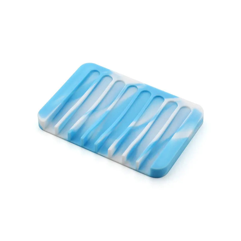 Silicone Sponge & Soap Holder – Self-Draining Waterfall Dish