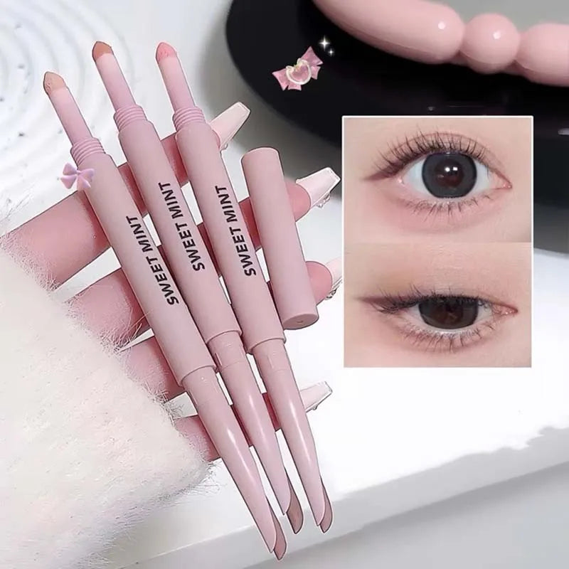 Double-Ended Eyeliner & Glitter Eyeshadow Pen | Waterproof Eye Makeup Pen PRIMED