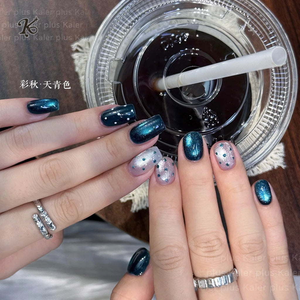 Cat Eye Magnetic Gel Polish – Amber Red Glitter Nail Gel 5ml