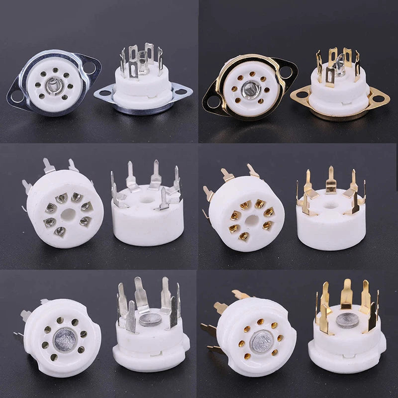 Gold-Plated 7-Pin B7G Vacuum Tube Socket | 6AQ5 6J1 6J2
