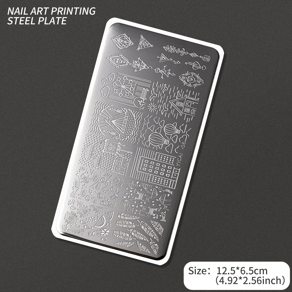 Nail Art Stamping Plate – Waves, Florals & Animal Designs