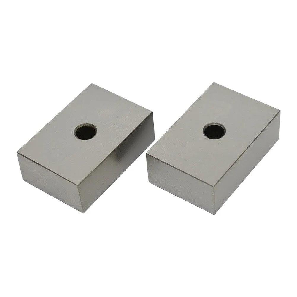 1-2-3 Steel Setup Blocks 1"×2"×3" Matched Pair – 1 Hole Precision Setup Blocks PRIMED
