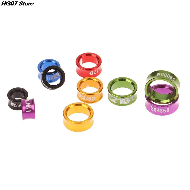 10-Pack Aluminum Bird Leg Rings – Parrot & Pigeon ID Bands