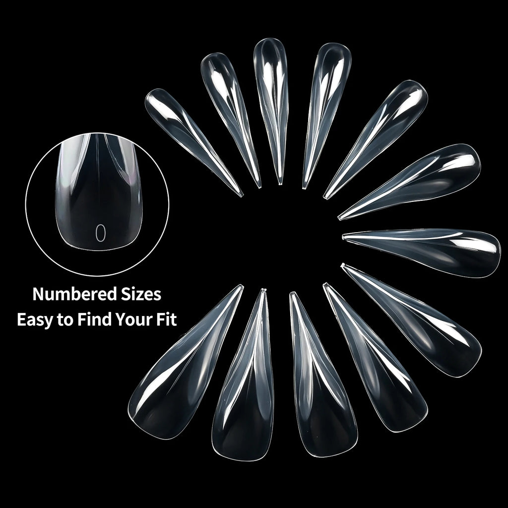 120Pcs Eagle Claw Press On Nails – Cat Claw Fake Nail Tips Press On Nails PRIMED