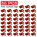 50-Pack Oval Wooden USB 2.0 Flash Drives | Free Custom Logo USB Flash Drive PRIMED 128 GB Rose wood With box