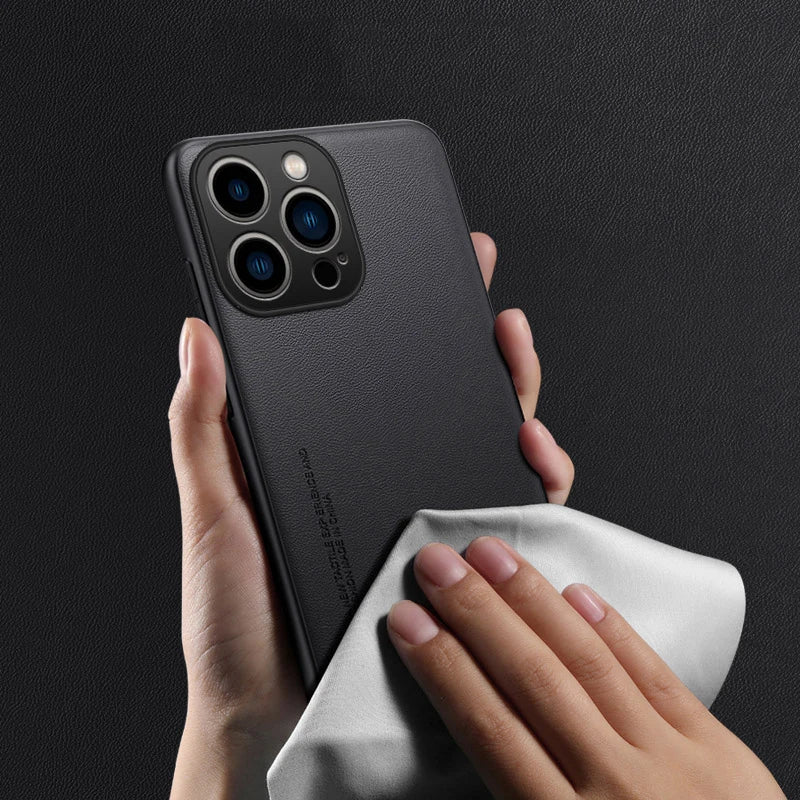Ultrathin PU Leather iPhone Case – Anti-Scratch Shockproof Cover