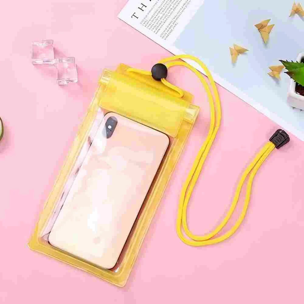 Waterproof Phone Pouch Dry Bag | Clear PVC, 30m Underwater Waterproof Phone Pouch PRIMED Yellow