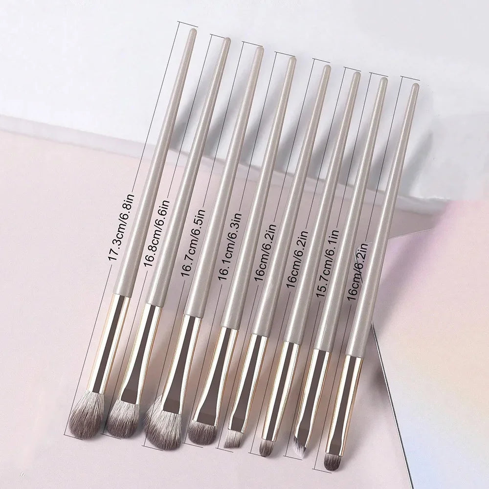 8-Piece Eye Makeup Brush Set – Eyeshadow, Eyeliner & Brow