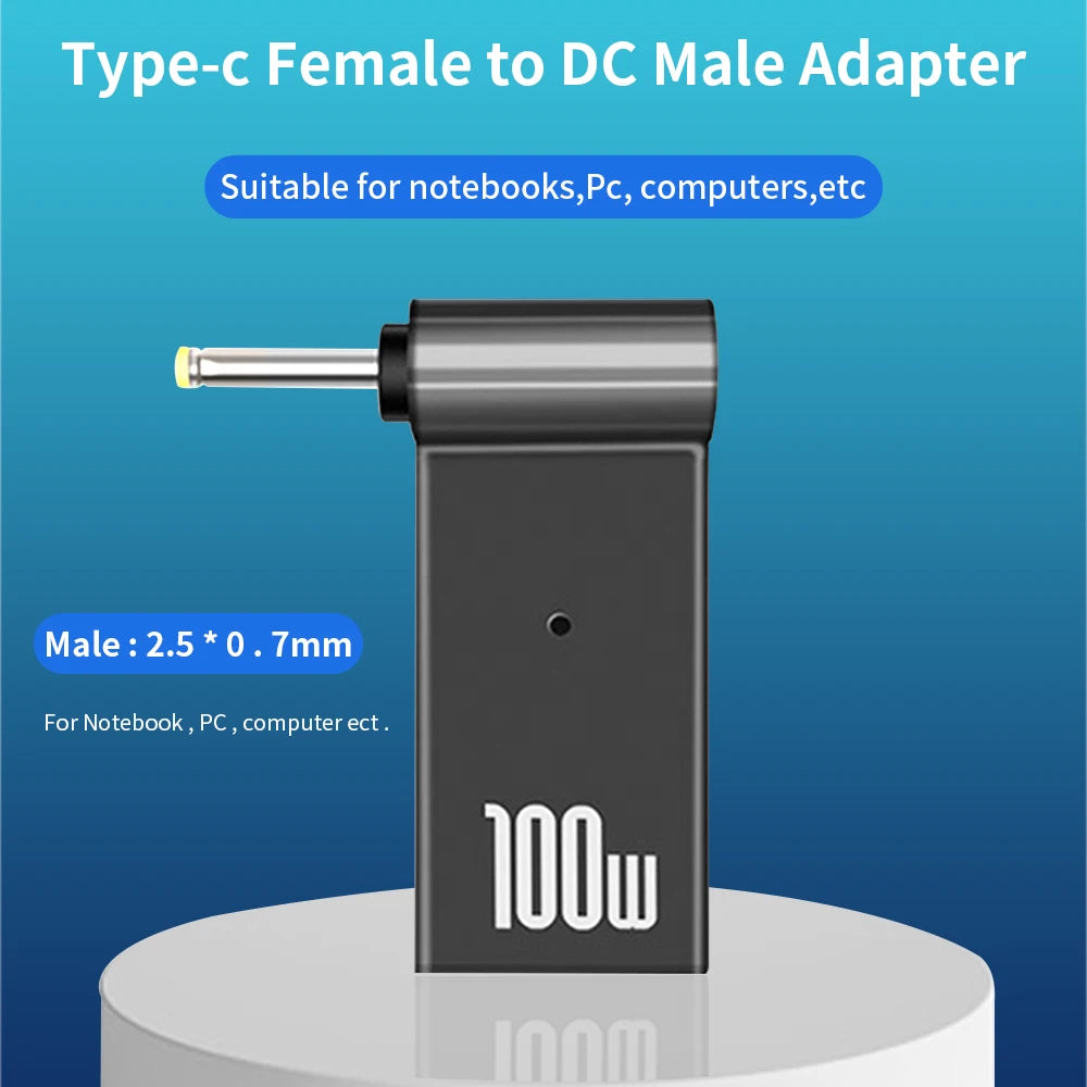 TISHRIC 100W USB-C to DC Laptop Power Adapter | Lenovo HP Dell