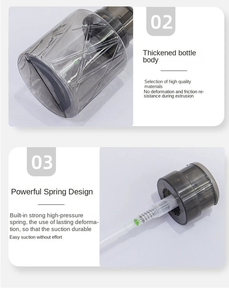 Refillable Lockable Nail Polish Remover Pump Dispenser Bottle