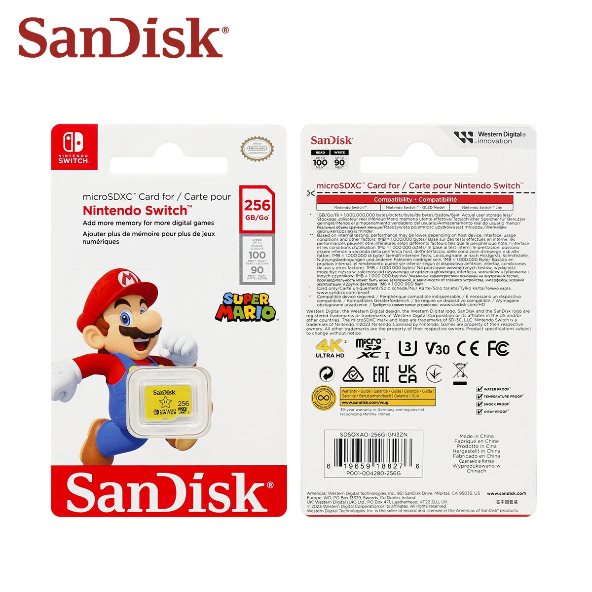 SanDisk microSDXC Card for Nintendo Switch 128–512GB U3 MicroSD Memory Card PRIMED