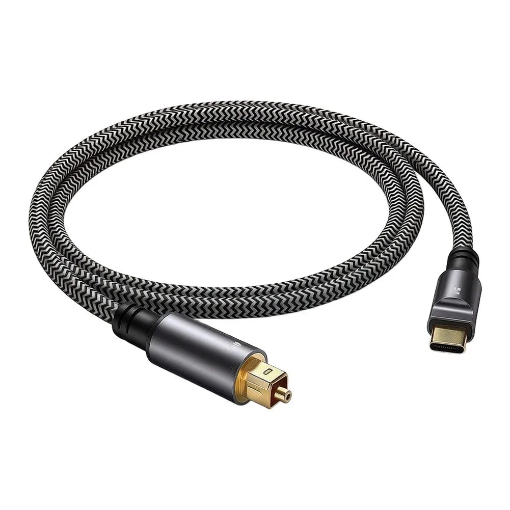 USB-C to Optical Audio Cable 96kHz/24bit Braided Adapter