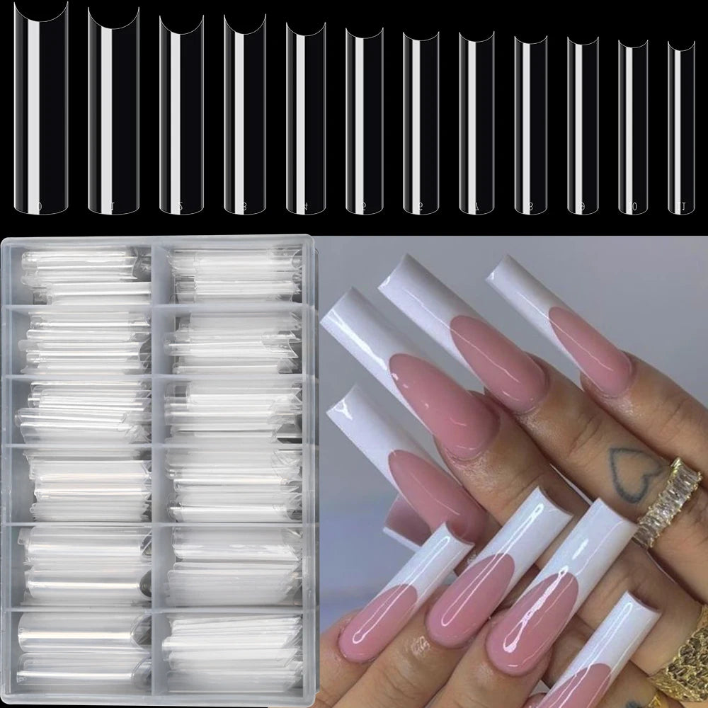 244Pcs Square Extension False Nail Tips – Ultra-Thin Seamless