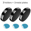 Magnetic Car Phone Holder – Universal Dashboard Mount Car Phone Mount PRIMED 3pcs Black-Fixed
