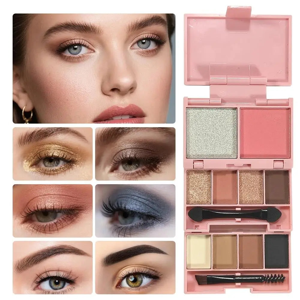 SAM SUGAR 10-Color Eyeshadow Palette – Blush Highlight Contour