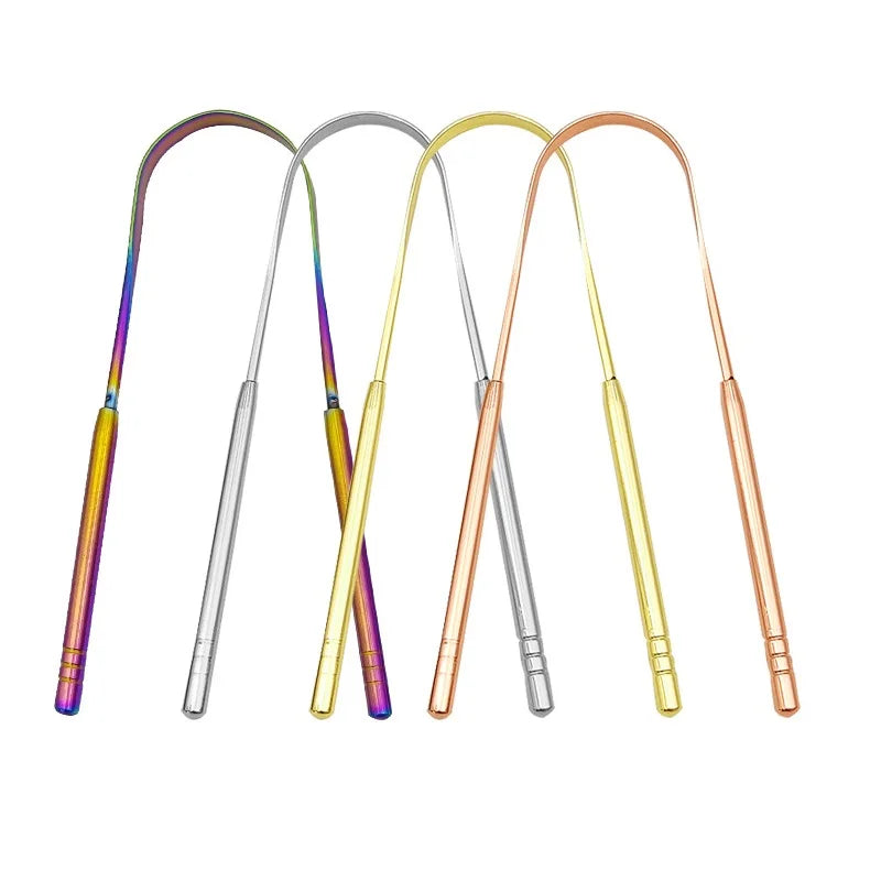 Stainless Steel Tongue Scraper 4 Colors | Fresh Breath Tool
