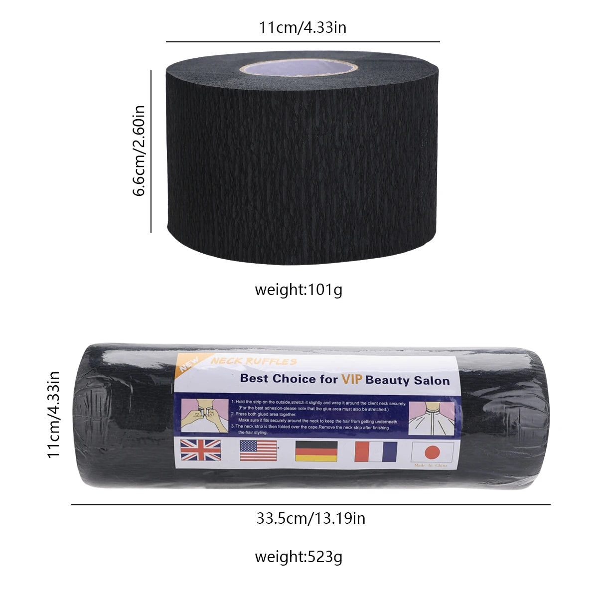 Salon Neck Paper Roll – Barber Collar Protection Strip