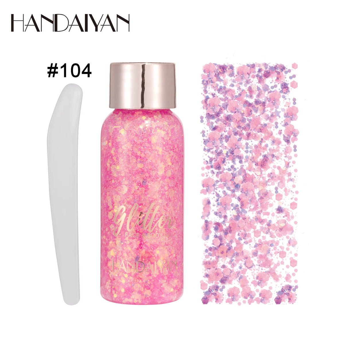 HANDAIYAN 9-Shade Glitter Gel for Face, Body, Hair & Nails Glitter Body Gel PRIMED 104 32g