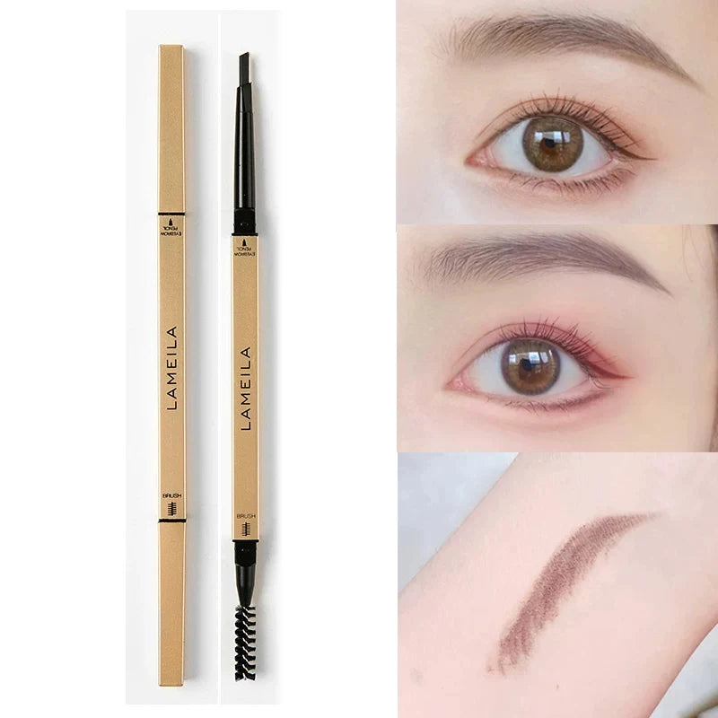 Triangle Tip Double-Ended Eyebrow Pencil with Brush Eyebrow Pencil PRIMED