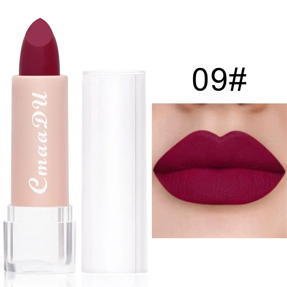 Velvet Matte Lipstick – Long-Lasting Waterproof, 15 Shades