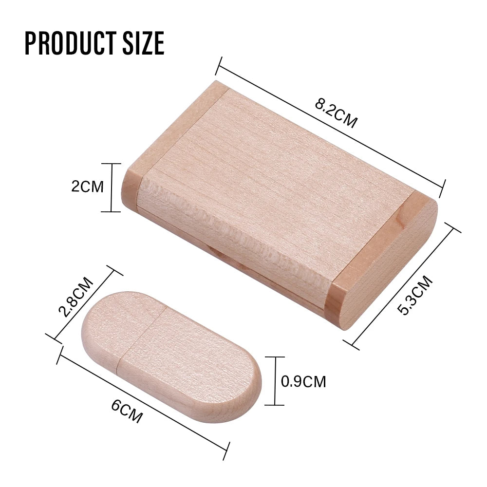 Wooden Box USB Flash Drive 4–64GB | Wedding Photography Gift USB Flash Drive PRIMED