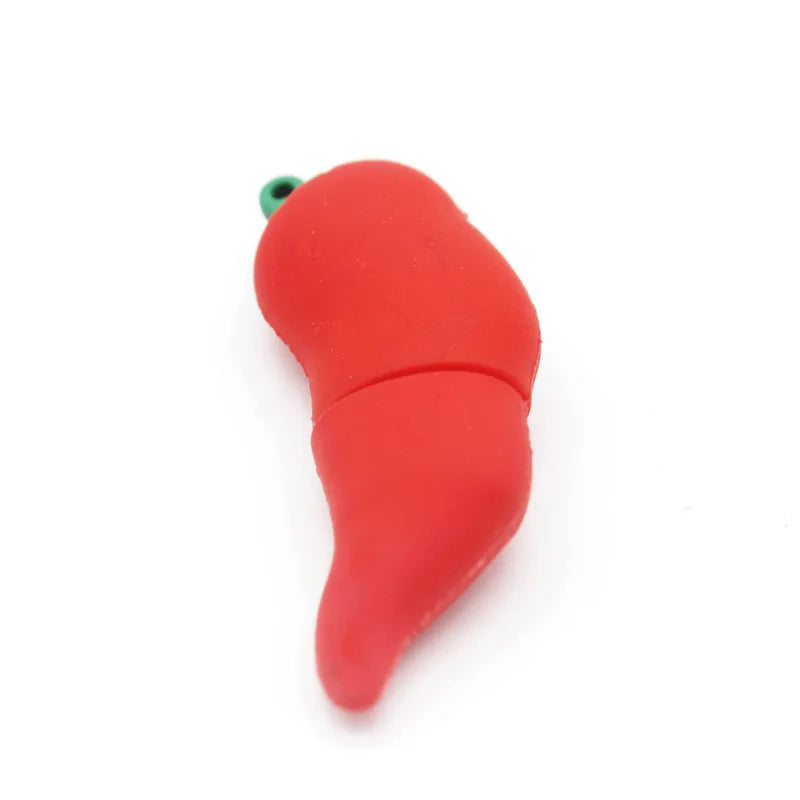 Cute Cartoon USB Flash Drive 16–128GB | Chili &amp; Pineapple Design USB Flash Drive PRIMED Red 16 GB