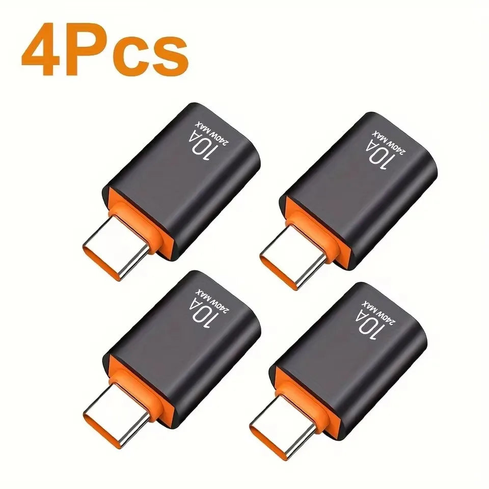USB-C to USB-A OTG Adapter | Type-C Male to USB Female USB OTG Adapter PRIMED 4pcs Type C Male