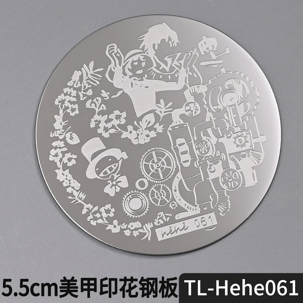 Nail Stamping Plate 5.5cm – Butterfly Flower Lace Stencil