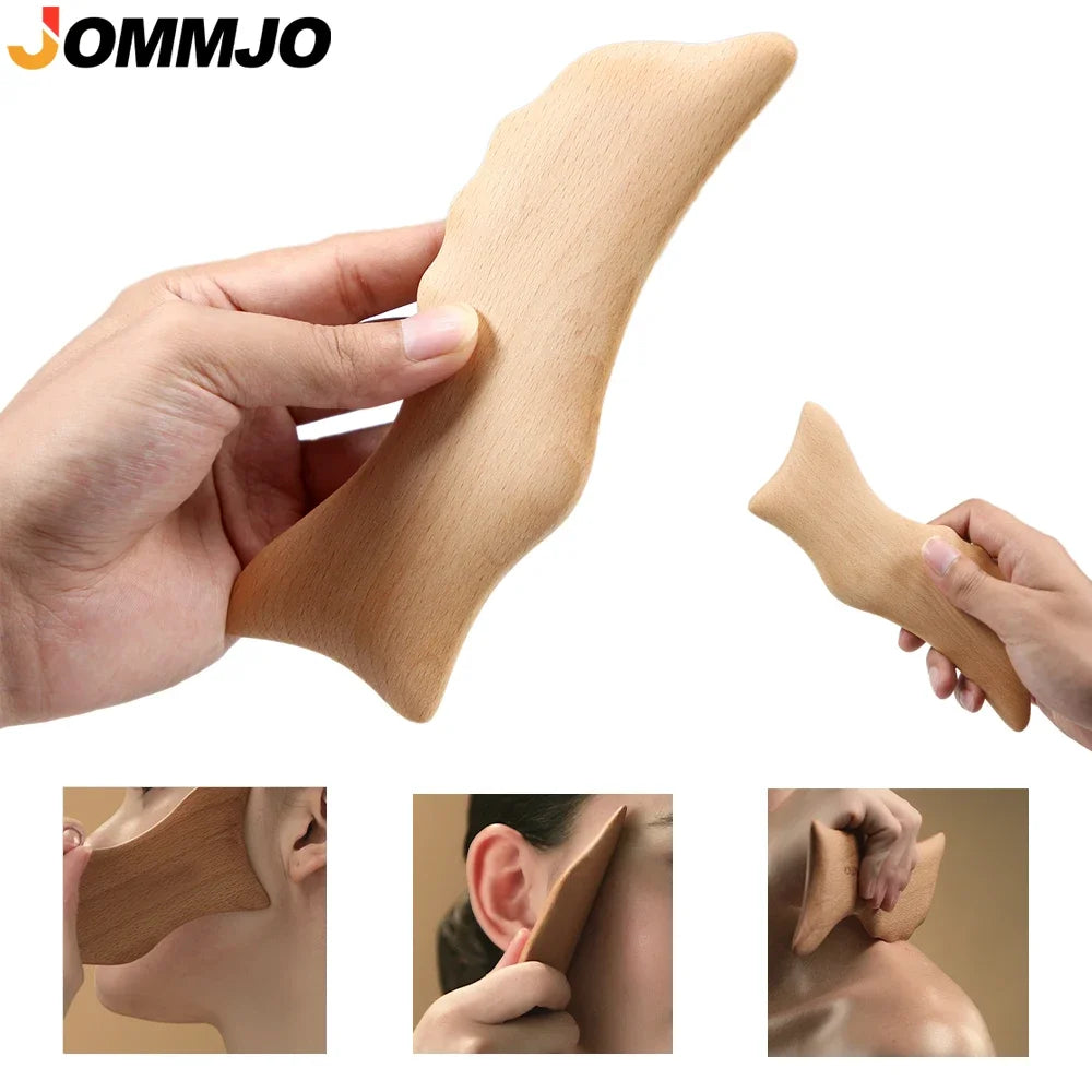Wooden Dolphin Gua Sha Body Massage Tool – Beech Wood