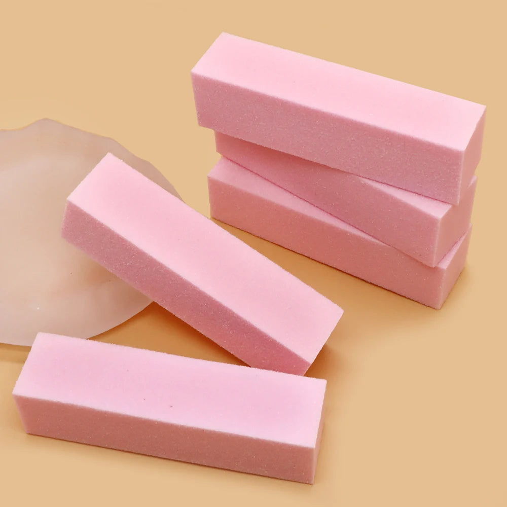 Sponge Nail Buffer Sanding File Block 3/5/10 Pcs – Pink Nail Buffer File PRIMED