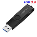 JASTER USB 3.0 Flash Drive 4GB–128GB Rotatable Pen Drive USB Flash Drive PRIMED black 4GB