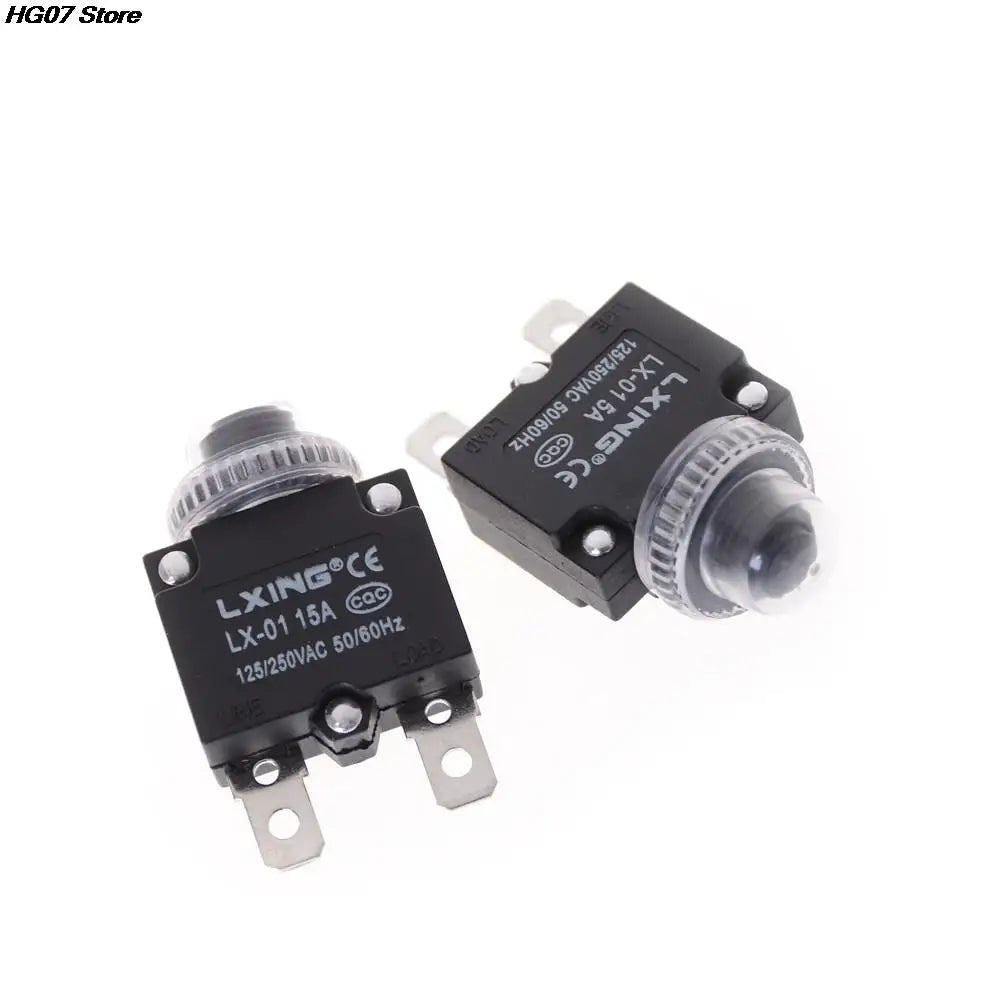 Thermal Circuit Breaker Overload Protector 5A–20A Push Button