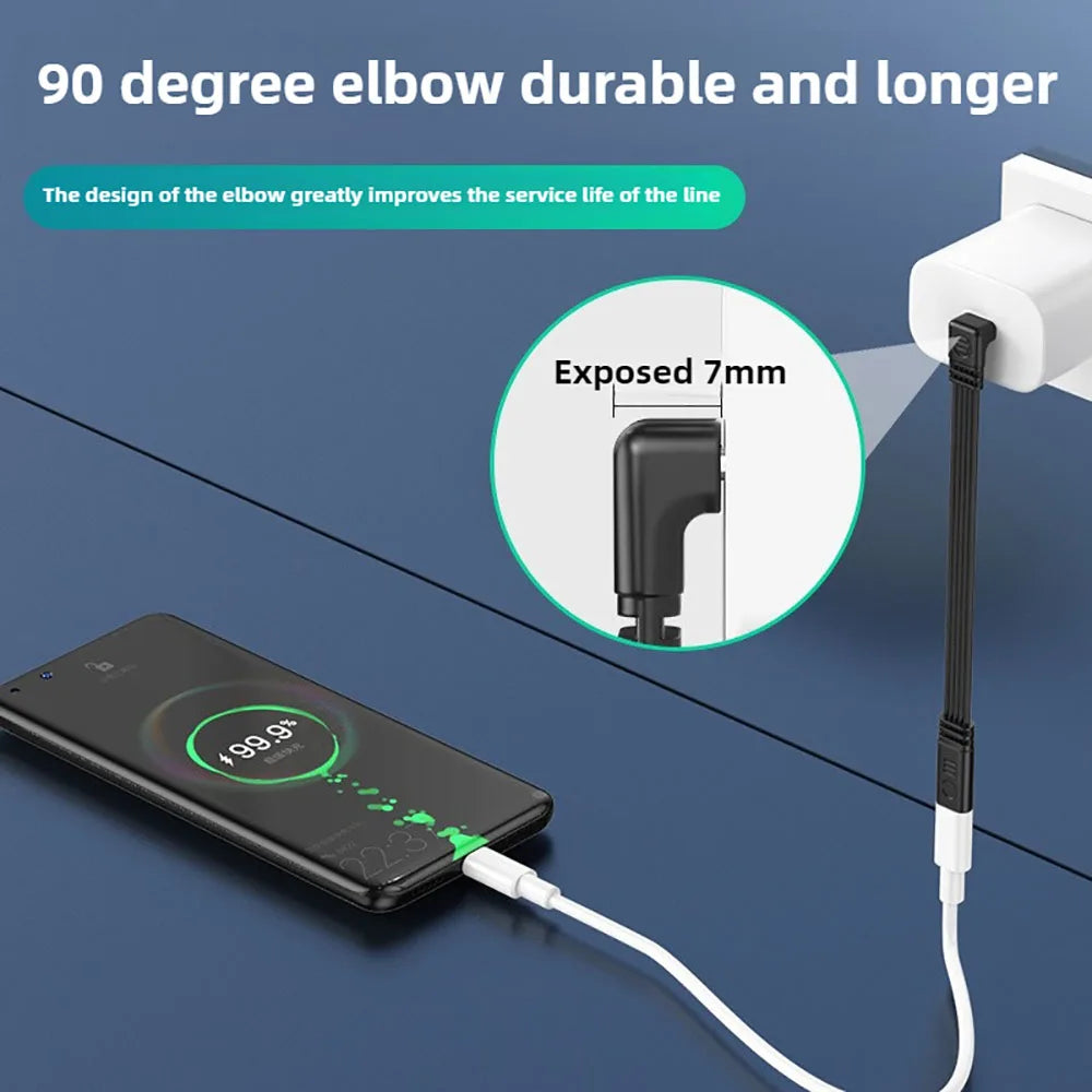 USB-C 90° Elbow Extension Cable – 45W & 480Mbps Data USB-C Extension Cable PRIMED