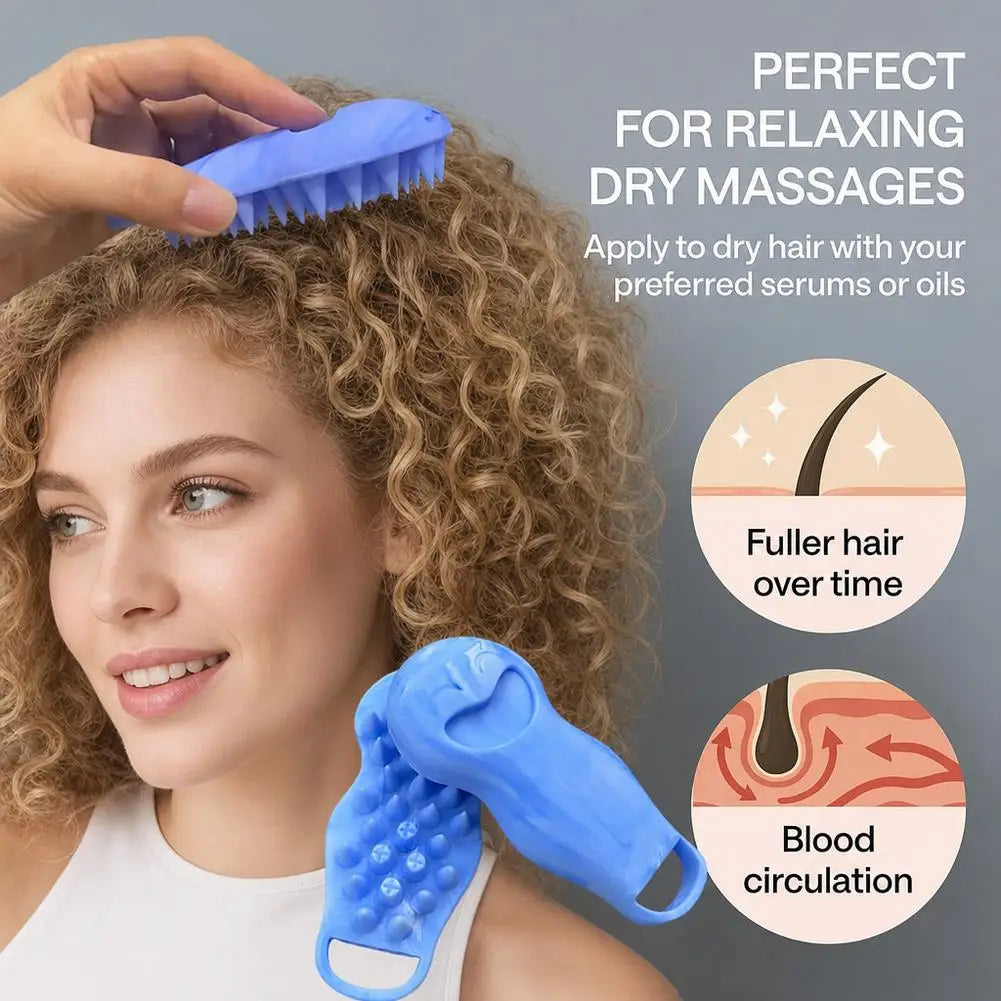 Soft Silicone Scalp Massage Brush – Anti-Slip Shower Comb Scalp Massage Brush PRIMED