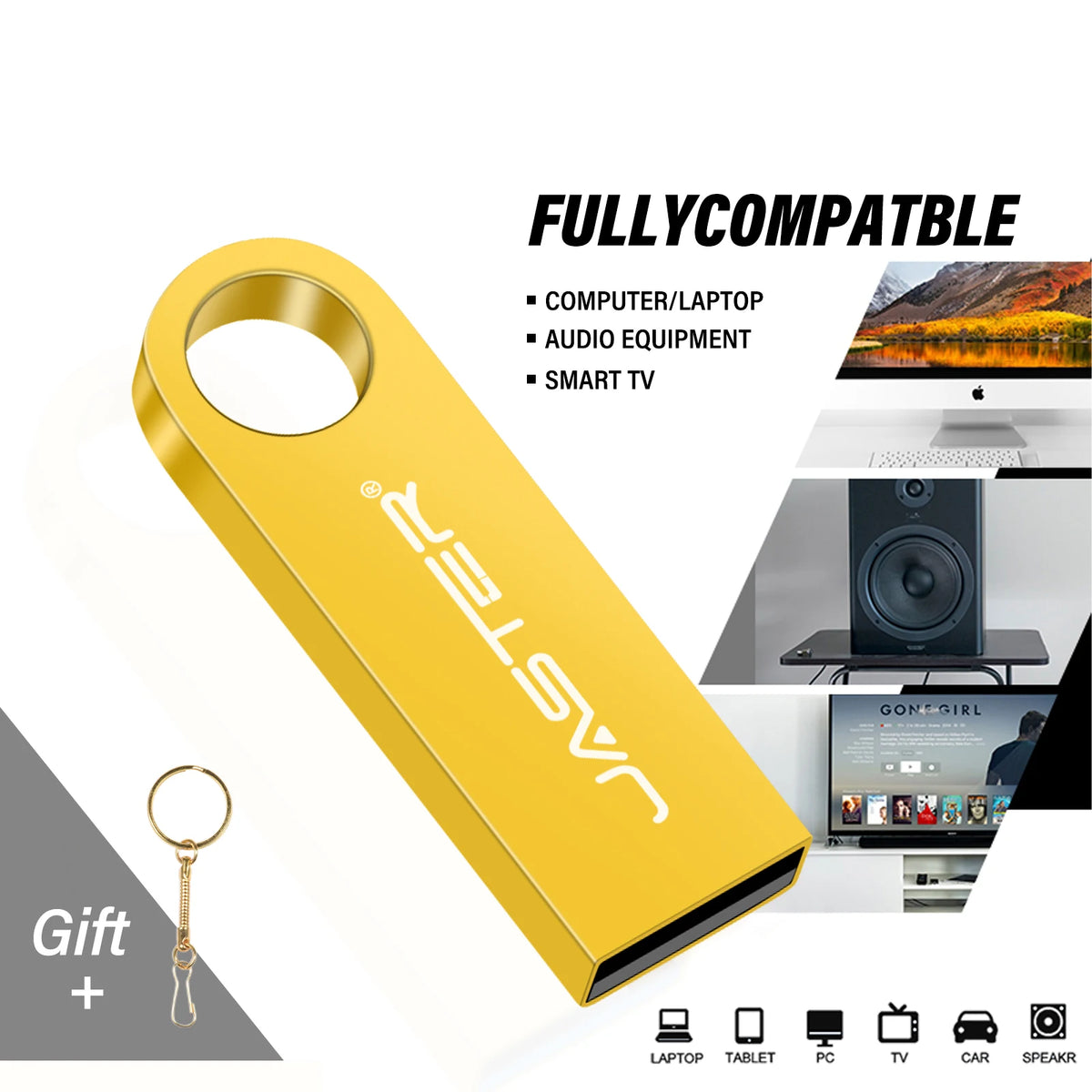 10-Pack Custom Logo Metal USB Flash Drives 128MB–128GB USB Flash Drive PRIMED