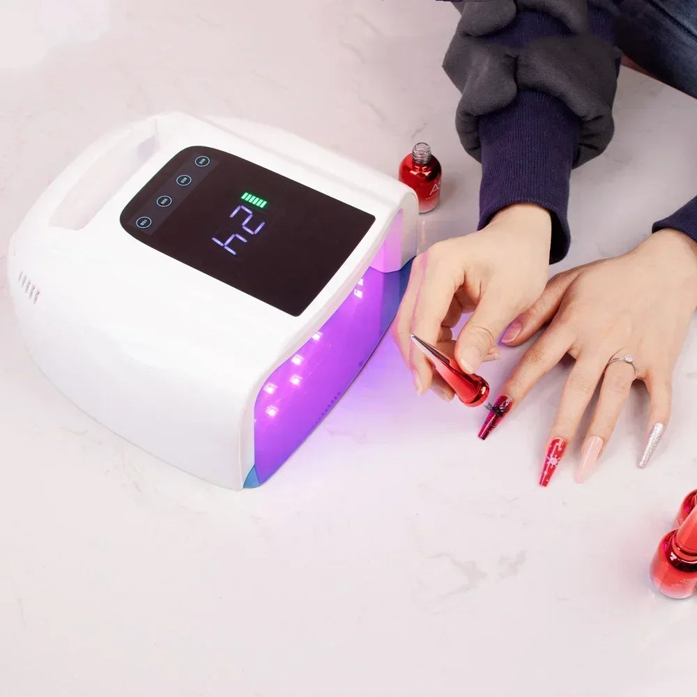 96W Wireless Rechargeable UV LED Nail Lamp – Gel Polish Dryer UV LED Nail Lamp PRIMED